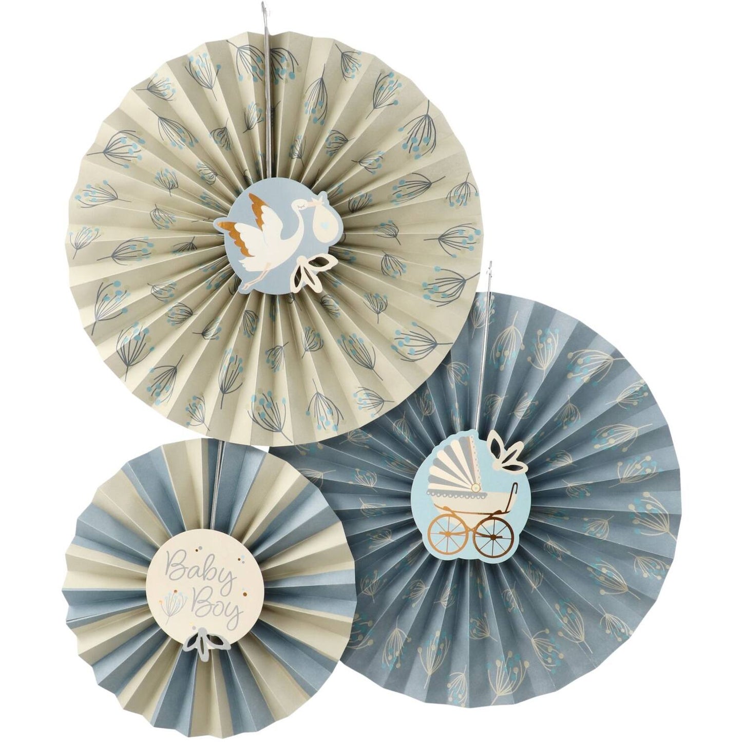 Deco Ventilatorset - Blooming Baby Boy - 3 stuks
