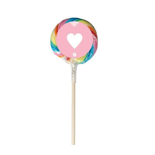 Eat your present Regenboog lolly - hartje -