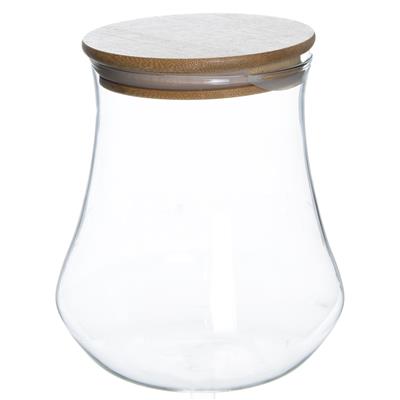 Glazen pot met houten deksel 950ml