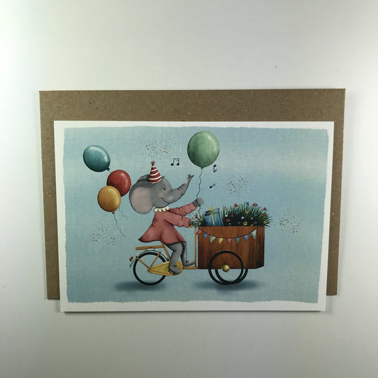 Postkaart - Feest bakfiets