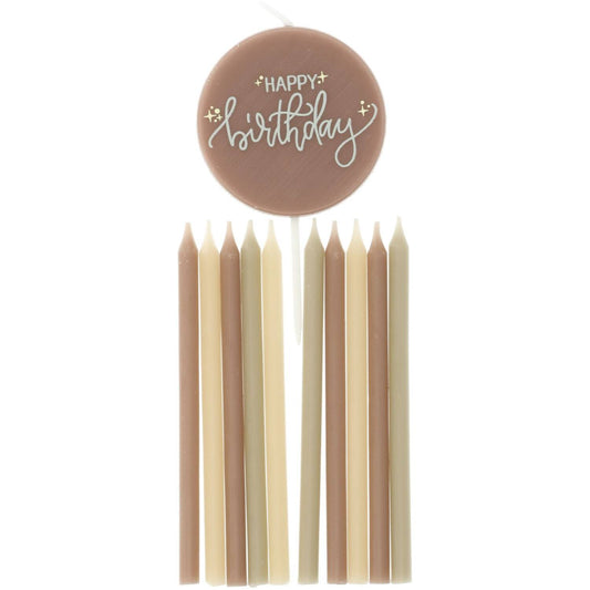 Kaarsen Set - Crème Rose - 9,5 cm - 11 stuks