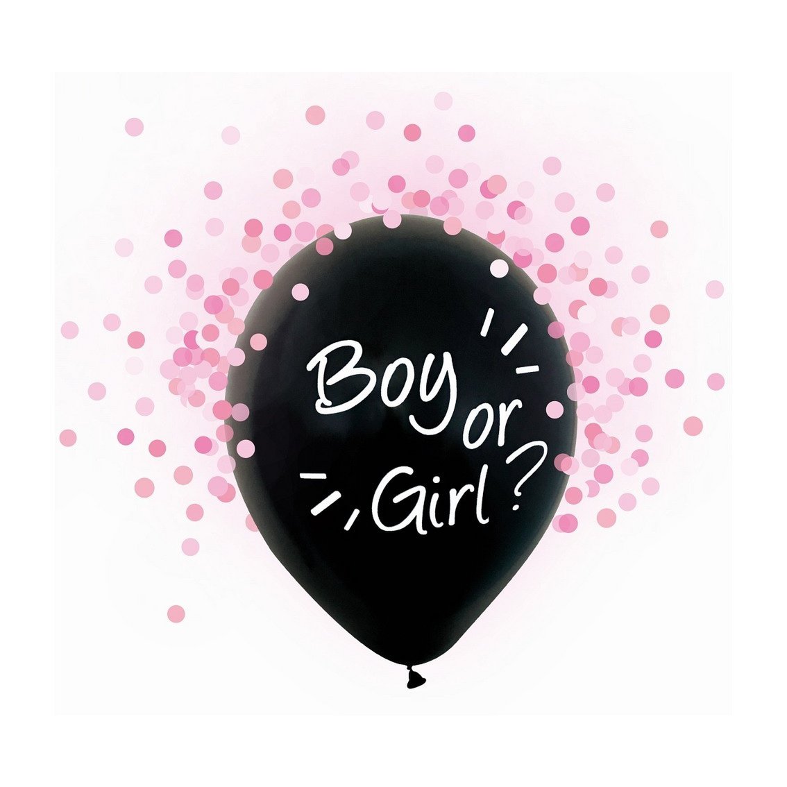 Gender Reveal confettiballonnen - roze - 4 stuks