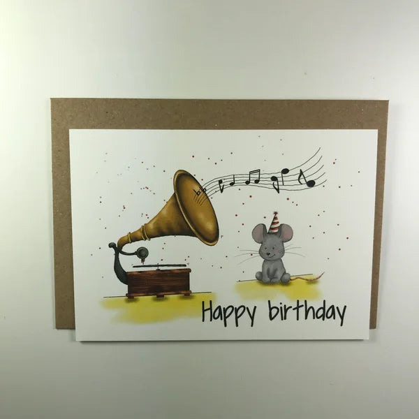 Postkaart - Birthday mouse