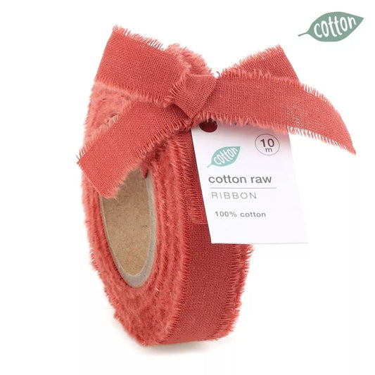 Lint cotton smal 15mm Terracotta