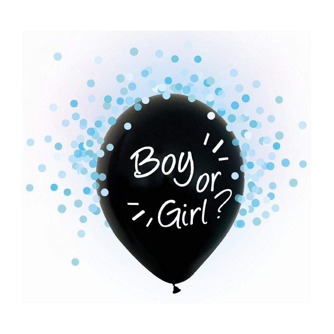 Gender Reveal confettiballonnen - blauw - 4 stuks