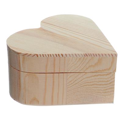 HOUTEN DOOS HART 14cm