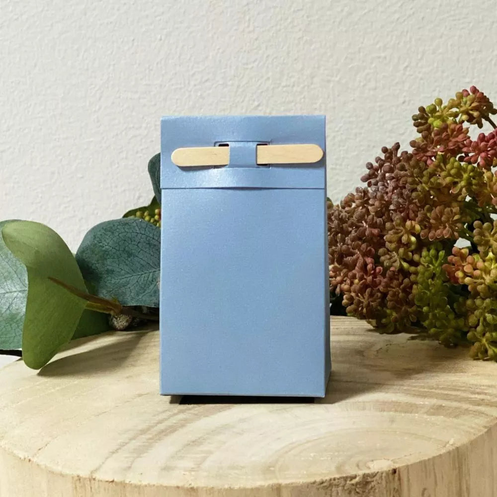 Stokdoosje grijsblauw luxe