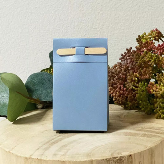 Stokdoosje grijsblauw luxe